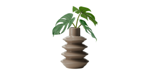 Alba Layered Ring 7.5h” Ceramic Vase – Matte Brown