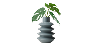 Alba Layered Ring 7.5h Ceramic Vase - Matte Slate Blue (3)