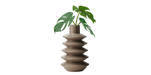 Alba Layered Ring 9.5h Ceramic Vase - Matte Brown (3)