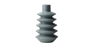 Alba Layered Ring 9.5h Ceramic Vase - Matte Slate Blue (1)