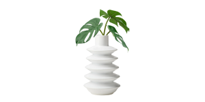 Alba Layered Ring 9.5h Ceramic Vase - Matte White (3)