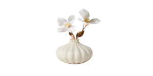 Allium Gourd 3h Reactive White Glaze Ceramic Vase (3)