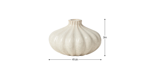 Allium Gourd 3h Reactive White Glaze Ceramic Vase (4)