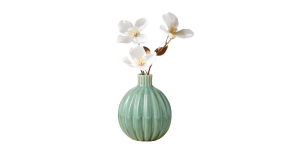 Allium Gourd 5h Reactive Green Glaze Ceramic Vase (3)