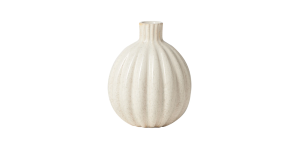 Allium Gourd 5h Reactive White Glaze Ceramic Vase (1)