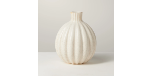 Allium Gourd 5h Reactive White Glaze Ceramic Vase (2)