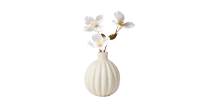 Allium Gourd 5h Reactive White Glaze Ceramic Vase (3)