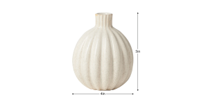 Allium Gourd 5h Reactive White Glaze Ceramic Vase (4)