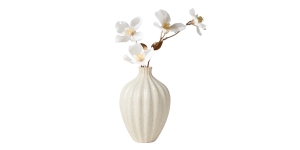 Allium Gourd 6h Reactive White Glaze Ceramic Vase (3)