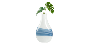 Andrea Swirl Glass 14.25h Bulb Vase - White (3)