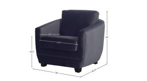 Baltimore Club Chair Velvet Black