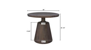 Boston Bistro Crank Table Vinegar Matte