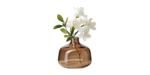 Belle 4h Glass Bud Vase - Toasted Coconut (3)