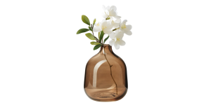 Belle 5.25h Glass Bud Vase - Toasted Coconut (3)