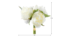 Blushing Peony 5 Bloom Bouquet – Creme