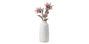 Canta Weave Textured 14h White Resin Vase (3)