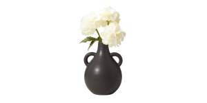 Capri Double Handle 7h Ceramic Teardrop Urn Vase - Matte Brown (3)