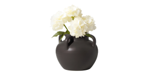 Capri Four Handle 6h Ceramic Pot Urn Vase - Matte Brown (3)