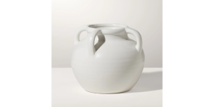 Capri Four Handle 6h Ceramic Pot Urn Vase - Matte White (2)