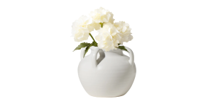 Capri Four Handle 6h Ceramic Pot Urn Vase - Matte White (3)