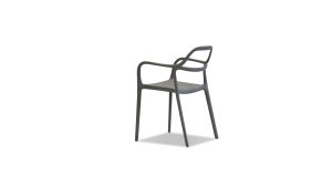 Chewie Stackable Dining Chair- Grey