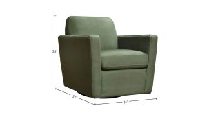 Kooper Swivel Chair Forest Green