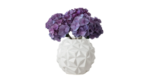 Crumple Ball 6 Diameter White Ceramic Vase (3)