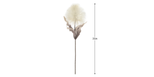 Desert Blooming Feather Pod 35L” Stem – Cream