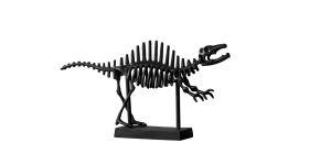 Dinosaur Black Aluminum 12h Gallery Decor Sculpture (1)