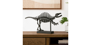 Dinosaur Black Aluminum 12h Gallery Decor Sculpture (2)