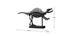 Dinosaur Black Aluminum 12h Gallery Decor Sculpture (3)