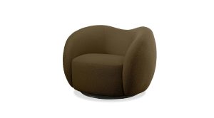 Dune Swivel Chair- Army Teddy