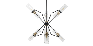 Eliana Chandelier, Black And Brass