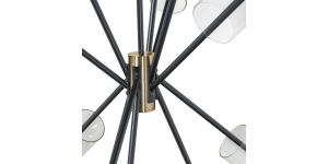 Eliana Chandelier, Black And Brass