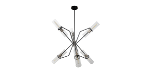 Eliana Chandelier, Black And Chrome