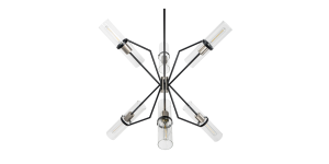 Eliana Chandelier, Black And Chrome