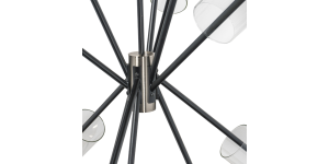 Eliana Chandelier, Black And Chrome