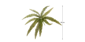 Fern 20.5L” Multi Leaf Bush Stem