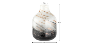 Galaxy Gold Swirl 9.5h Glass Vase (4)