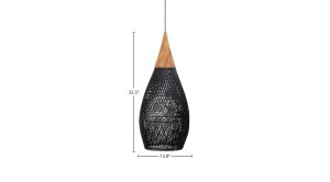 D Bodhi Horn Pendant Large – Black