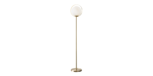 Halo Frosted Glass Globe 65h” Floor Lamp