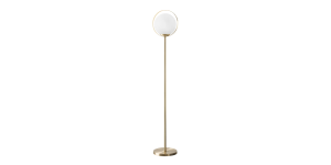 Halo Frosted Glass Globe 65h” Floor Lamp