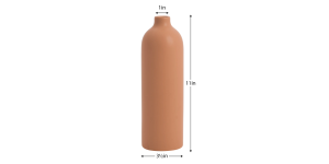 Komi 11h” Ceramic Bottle Vase – Terracotta