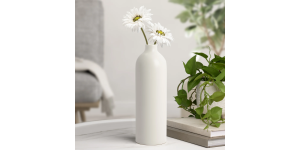 Komi 11h” Ceramic Bottle Vase – White