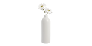 Komi 11h” Ceramic Bottle Vase – White