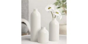 Komi 11h Ceramic Bottle Vase - White (5)