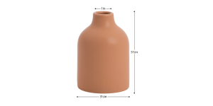 Komi 5.5h Ceramic Bottle Vase - Terracotta (4)