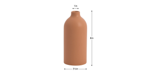 Komi 8h Ceramic Bottle Vase - Terracotta (4)