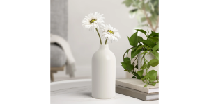 Komi 8h Ceramic Bottle Vase - White (2)