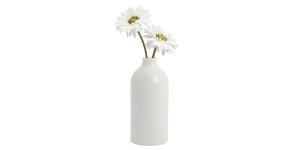 Komi 8h” Ceramic Bottle Vase – White